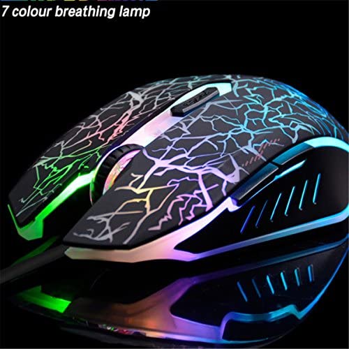 Wireless Gaming Mouse, Adjustable DPI, color Lights, Ergonomic, Rechargeable